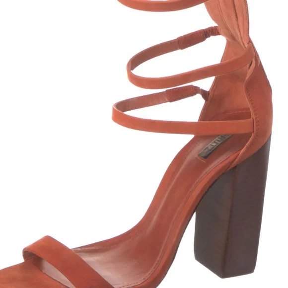 Schutz Orange Block Espandrille Heel Brazil - Picture 7 of 7